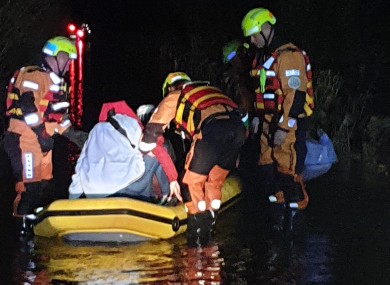 The rescue scene last night.