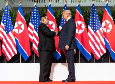 North Korea leader Kim Jong Un and US President Donald Trump