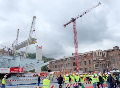 A section of the new motorway bridge in October 2019.