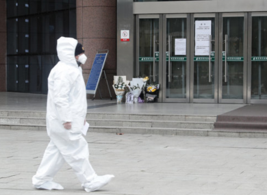 Stock image of hospital in Wuhan, China.