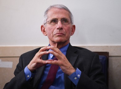 Dr Anthony Fauci is a senior advisor to the president during the outbreak.