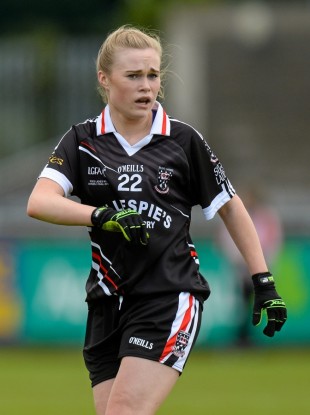 Sligo forward Denise McGrath eyes up the target during the 2015 Ladies National Football League Division 3 Final against Waterford in Parnell Park.