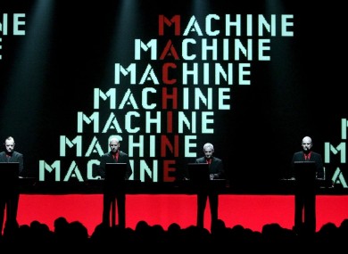 The German band Kraftwerk perform in Berne, Switzerland in 2004, with Florian Schneider-Esleben at right