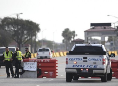 The entrance to the Naval Air Station-Corpus Christi where the shooting took place.