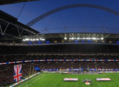 NFL International Series match at Wembley Stadium, London in 2019.