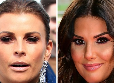 Coleen Rooney (L) and Rebekah Vardy