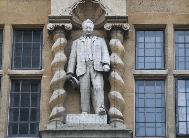 The statute of Cecil Rhodes in question.