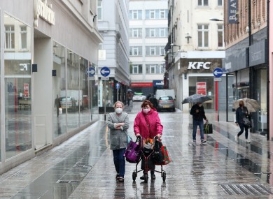 Shoppers in Belfast yesterday after shopping centres and retailers were given the green light to reopen.