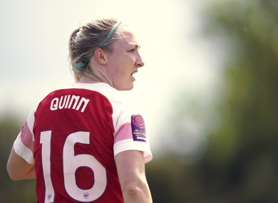 Quinn: 76 appearances and seven goals for Arsenal.