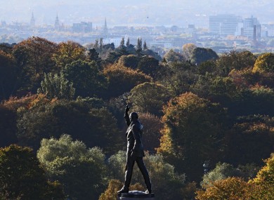 The Edward Carson statue at the grounds of Stormont Parliament buildings in Belfast.