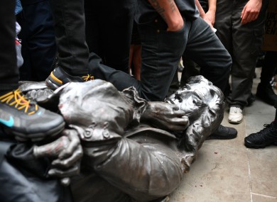The Edward Colston statue in Bristol.