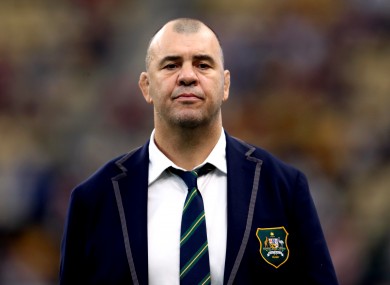 Michael Cheika before the 2019 Rugby World Cup Quarter Final match at Oita Stadium, Oita, Japan.