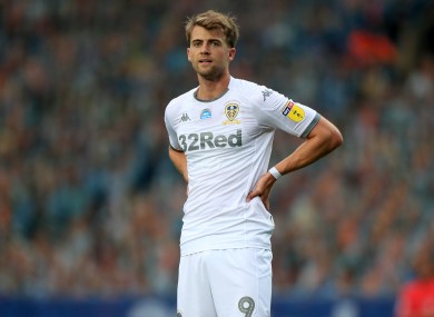 Leeds United's Patrick Bamford during the Sky Bet Championship match at Elland Road.