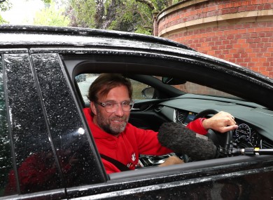 Driving force: Klopp pictured at his home yesterday.