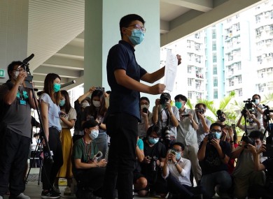 Hong Kong activist Joshua Wong.
