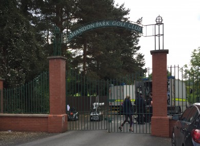 Police and army bomb disposal experts at Shandon Park Golf Club on 1 June.