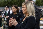 Deputy First Minister Michelle O'Neill during the funeral of Bobby Storey at Milltown Cemetery in west Belfast.