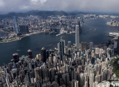 Aerial view of Hong Kong