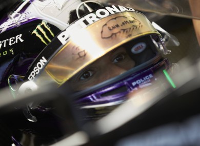 Lewis Hamilton during the race.