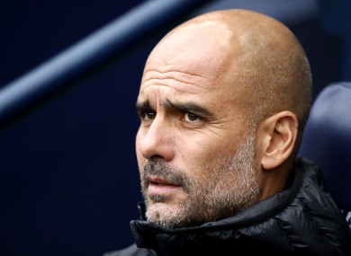 Man City boss Pep Guardiola.