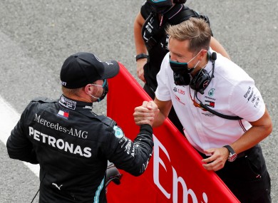 Mercedes-AMG Petronas' Valtteri Bottas after qualifying.