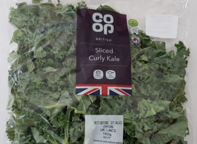 CO OP sliced curly kale.