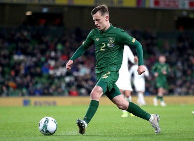 Lee O'Connor pictured during his Republic of Ireland senior debut against New Zealand last November.