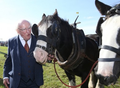 File image of Michael D Higgins at the National Ploughing Championships in 2017.