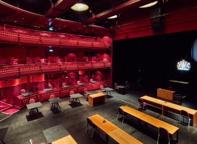 The Lowry in Salford has been turned into a makeshift court.