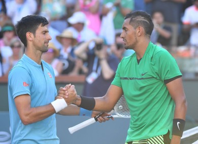 Kyrgios has waged a running battle with Djokovic in recent months (file photo).