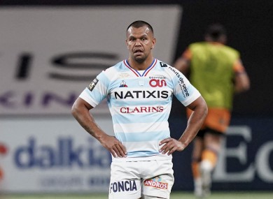 Kurtley Beale pictured during Racing 92's game against Montpellier last weekend.