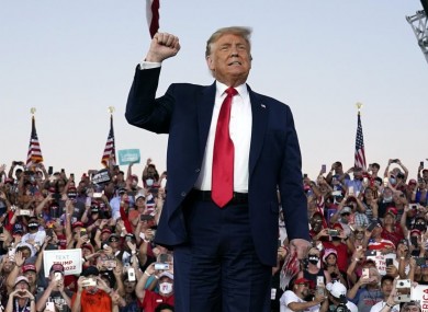 Donald Trump at the rally.