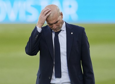 Zinedine Zidane's reaction at the full-time whistle sums up Madrid's mood.