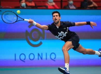 djokovic set  emulate childhood hero   virtually assures year