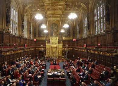 The House of Lords when the Withdrawal Agreement was being debated in January.