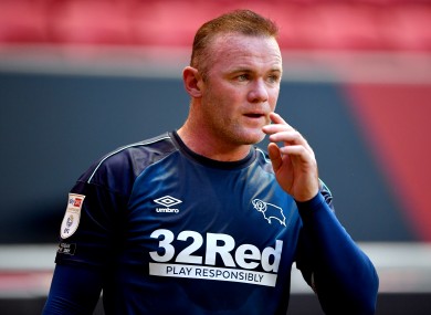 Derby County's Wayne Rooney during the Sky Bet Championship match at Ashton Gate.