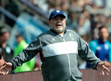 Argentina idol Diego Maradona.