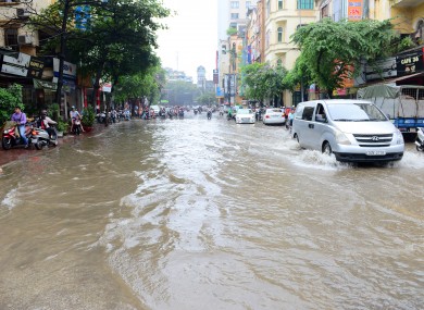 Floods in Hanoi, Vietnam in May 2016.