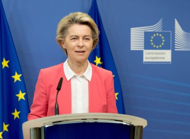 European Commission President Ursula von der Leyen issuing a statement on post-Brexit trade talks today.
