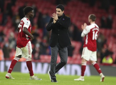 Gunners boss Mikel Arteta.