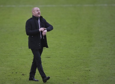 Sean Dyche pictured during today's game.