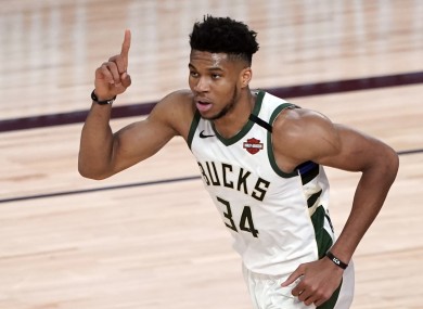 Milwaukee Bucks forward Giannis Antetokounmpo.