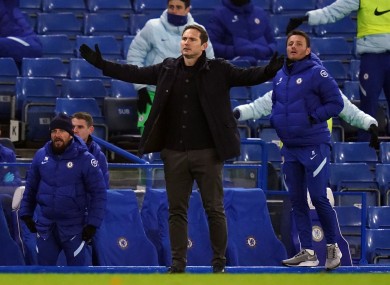 Chelsea boss Frank Lampard during his side's draw against Aston Villa.