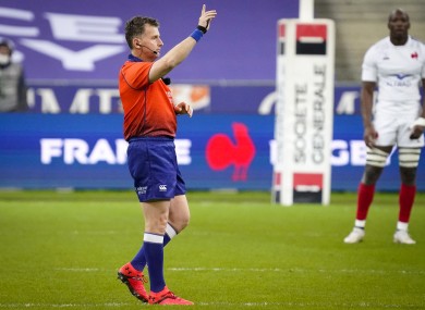 Owens officiating in France's win over Italy.
