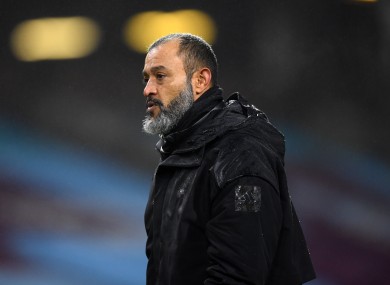 Wolverhampton Wanderers manager Nuno Espirito Santo (file pic).