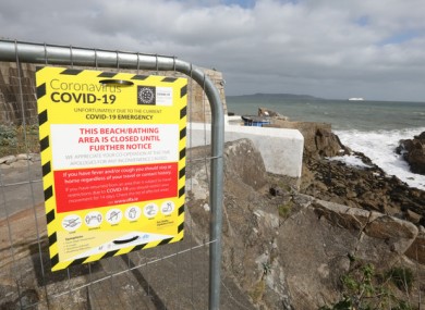 Warning signs at the entrance to the 40 Foot bathing spot (file photo)