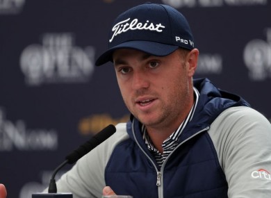 World No 3 Justin Thomas.