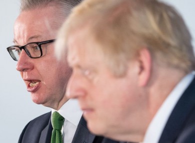 Michael Gove and Boris Johnson (file photo)