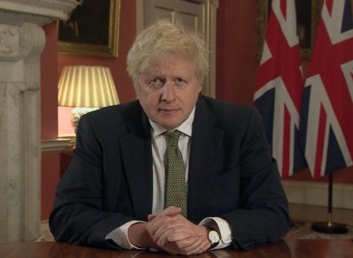 Boris giving the address tonight.