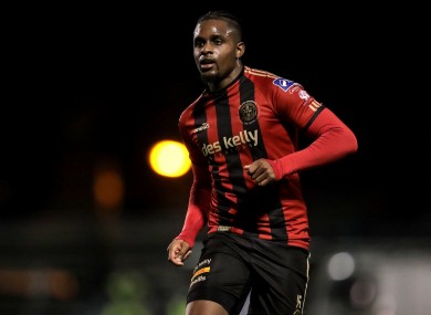 Andre Wright in action for Bohs.